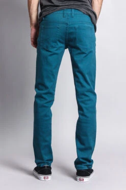 Men's Essential Skinny Fit Colored Jeans (Devil Blue) -Victorious DL937 DVB 3