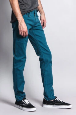 Men's Essential Skinny Fit Colored Jeans (Devil Blue) -Victorious DL937 DVB 4