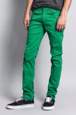 Men's Essential Skinny Fit Colored Jeans (Kelly Green) -Victorious DL937 KGN 2