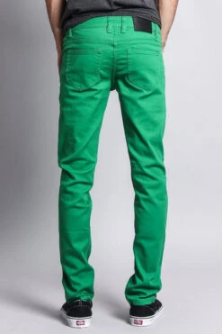 Men's Essential Skinny Fit Colored Jeans (Kelly Green) -Victorious DL937 KGN 3