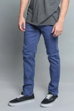 Men's Essential Skinny Fit Colored Jeans (Light Blue) -Victorious DL937 LTB 2