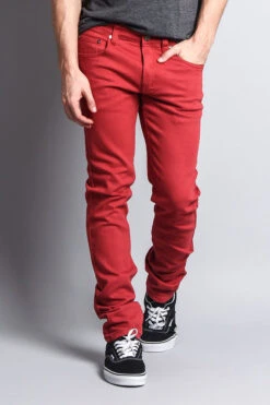 Men's Essential Skinny Fit Colored Jeans (Picante) -Victorious DL937 PCT 5