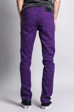 Men's Essential Skinny Fit Colored Jeans (Purple) -Victorious DL937 PUR 3