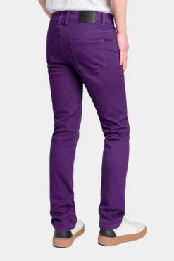 Men's Essential Skinny Fit Colored Jeans (Purple) -Victorious DL937 PUR 3
