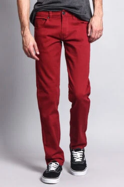 Men's Essential Skinny Fit Colored Jeans (Rust) -Victorious DL937 RST 5