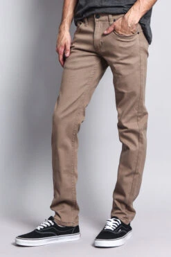 Men's Essential Skinny Fit Colored Jeans (Taupe) -Victorious DL937 TPE 2