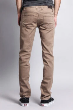 Men's Essential Skinny Fit Colored Jeans (Taupe) -Victorious DL937 TPE 3