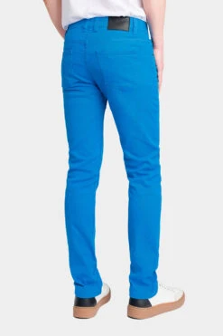 Men's Essential Skinny Fit Colored Jeans (Turquoise) -Victorious DL937 TRQ 3