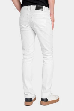 Men's Essential Skinny Fit Colored Jeans (White) -Victorious DL937 WHT 3