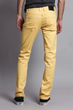 Men's Essential Skinny Fit Colored Jeans (Yellow) -Victorious DL937 YLO 3