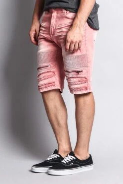 Faded Zipper Front Biker Shorts 29 Faded Zipper Front Biker Shorts -Victorious DS2010 DPK 2