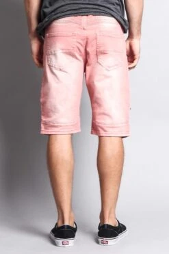 Faded Zipper Front Biker Shorts 30 Faded Zipper Front Biker Shorts -Victorious DS2010 DPK 3