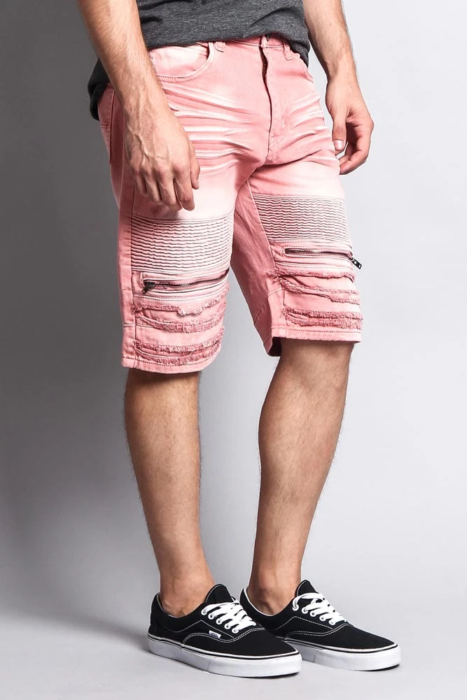 Faded Zipper Front Biker Shorts 12 Faded Zipper Front Biker Shorts - Image 10