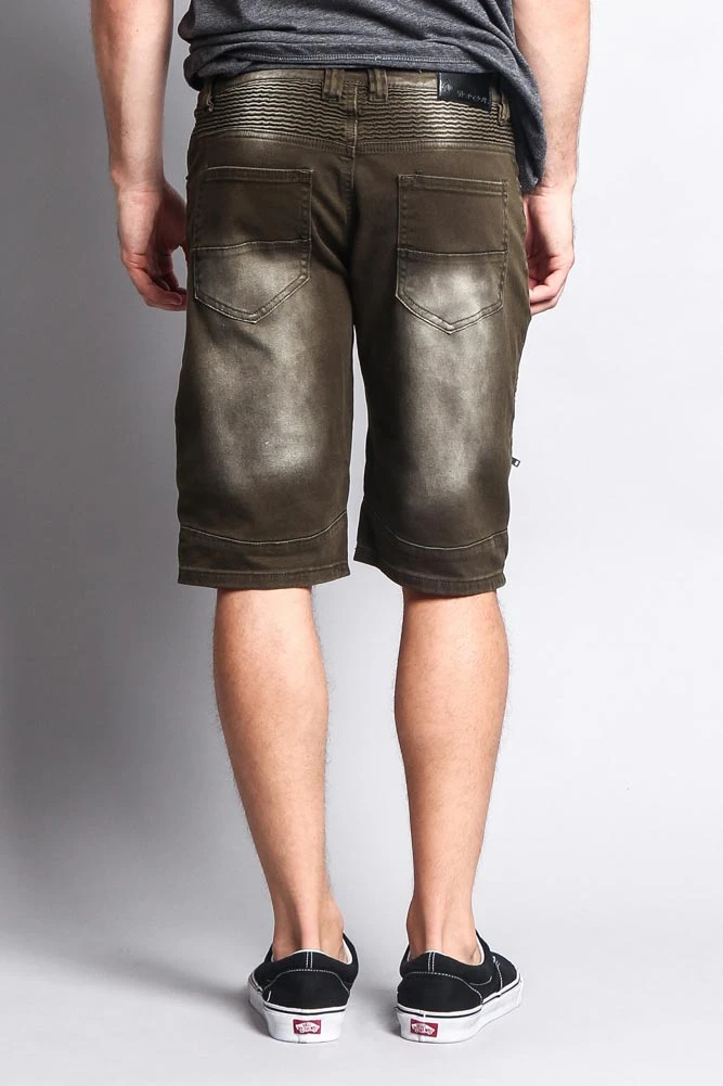 Faded Zipper Front Biker Shorts 15 Faded Zipper Front Biker Shorts - Image 13