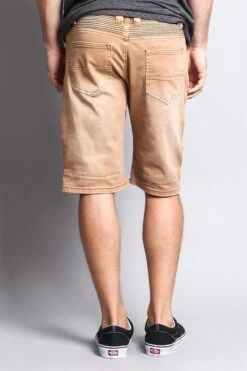 Faded Zipper Front Biker Shorts 39 Faded Zipper Front Biker Shorts -Victorious DS2010 WHE 3