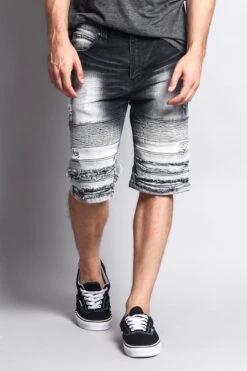 Gradation Wash Biker Shorts -Victorious DS2011 BLK 5