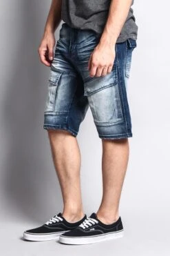 Special Wash Front Cargo Pocket Denim Shorts -Victorious DS2016 IND 2