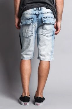 Special Wash Front Cargo Pocket Denim Shorts -Victorious DS2016 LTI 3