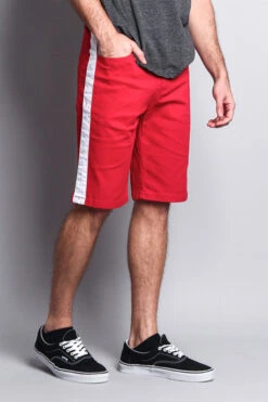 Men's Shorts With Accent Band -Victorious DS2030 RED 4