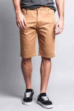 Men's Shorts With Stripes -Victorious DS2036 WHE 1