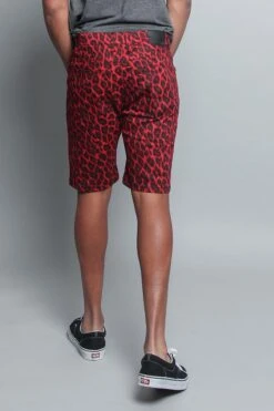 Leopard Print Shorts -Victorious DS2044 RED 3