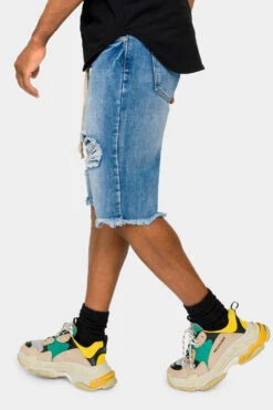 Ripped Raw Hem Denim Shorts 18 Ripped Raw Hem Denim Shorts -Victorious DS2045 IND 2