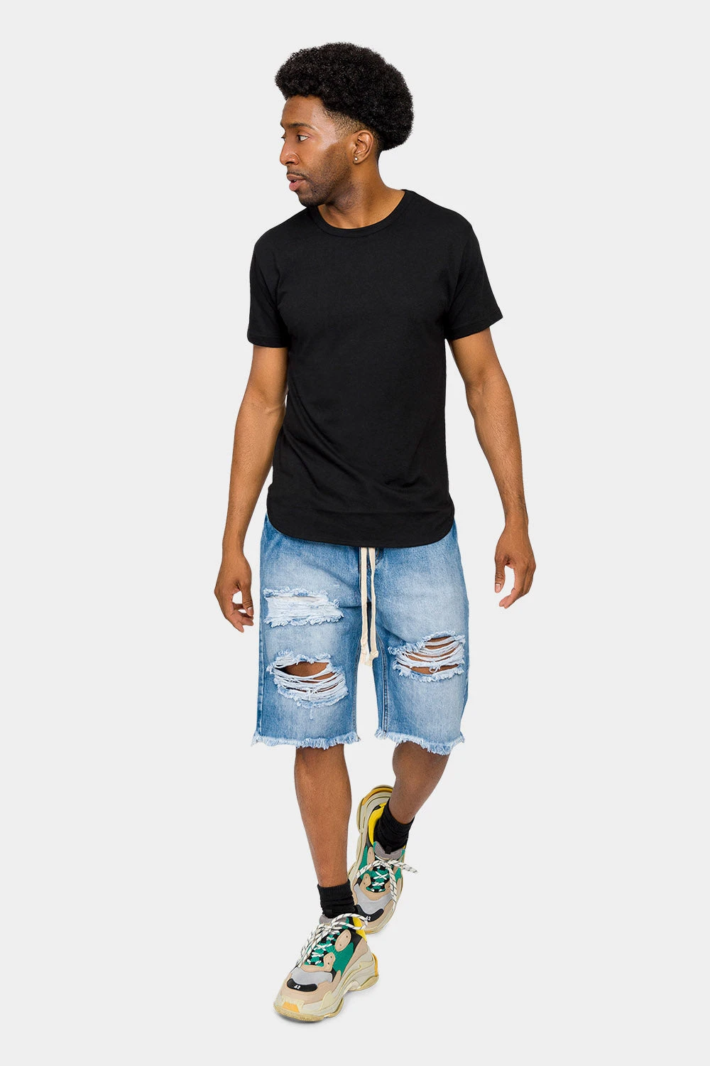 Ripped Raw Hem Denim Shorts 12 Ripped Raw Hem Denim Shorts - Image 10