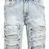 Rhinestones Distressed Denim Shorts -Victorious DS2077 LTI FRONT