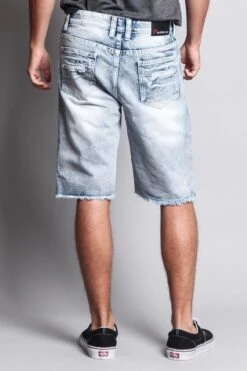 Men's Faded Distressed Shorts -Victorious DS751 ICE 3