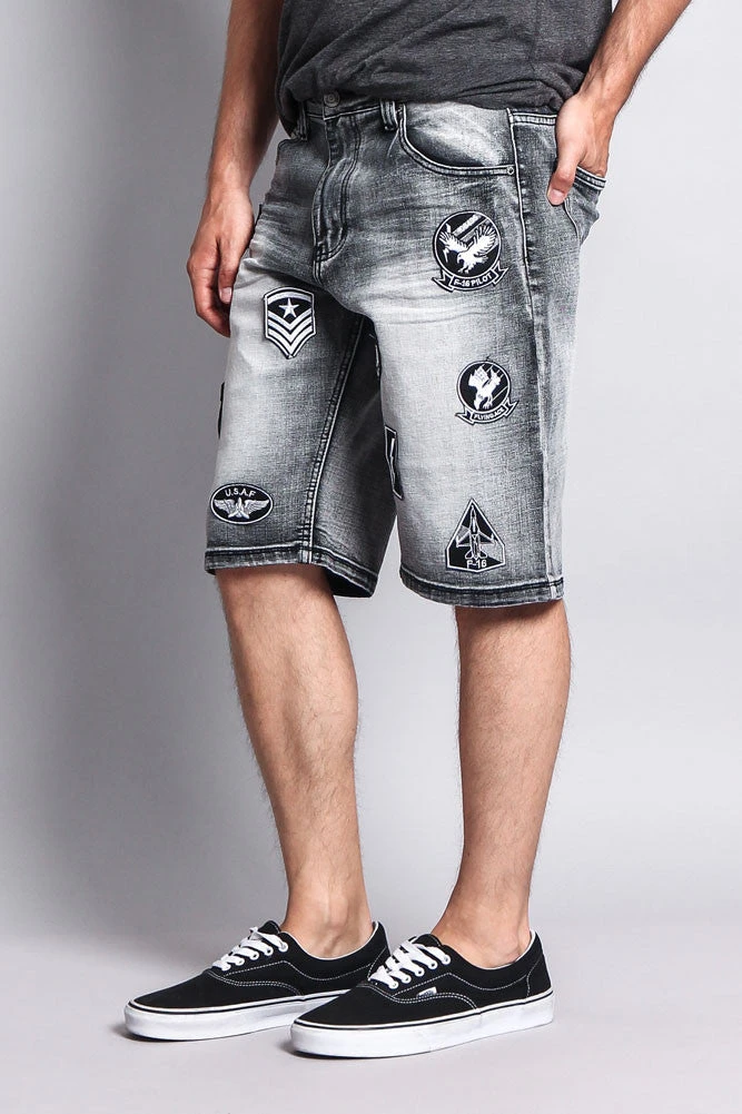 Patch Denim Shorts 4 Patch Denim Shorts - Image 3