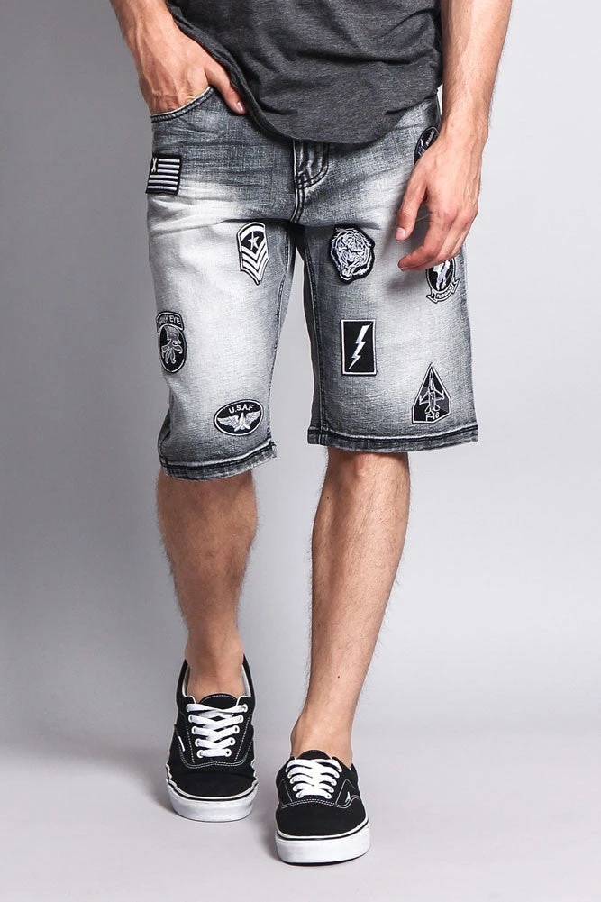 Patch Denim Shorts 7 Patch Denim Shorts - Image 6