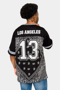 Bandana Paisley 13 Football Jersey -Victorious FJ13 BLK 3