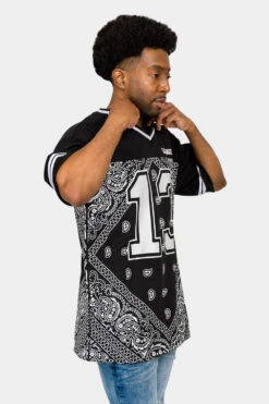 Bandana Paisley 13 Football Jersey -Victorious FJ13 BLK 4