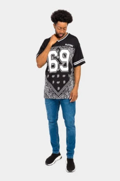 Bandana Paisley 69 Football Jersey -Victorious FJ69 BLK 5