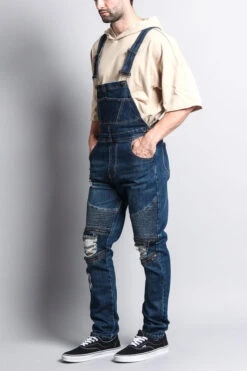 Men's Distressed Denim Overalls -Victorious FR105 IND 2