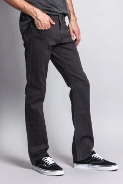 Men's Slim Fit Colored Jeans (Charcoal) 10 Men's Slim Fit Colored Jeans (Charcoal) -Victorious GS21 CHC 4