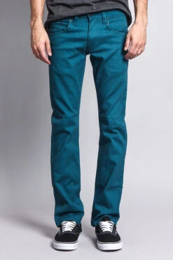 Men's Slim Fit Colored Jeans (Devil Blue)