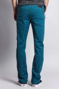 Men's Slim Fit Colored Jeans (Devil Blue) 9 Men's Slim Fit Colored Jeans (Devil Blue) -Victorious GS21 DVB 3