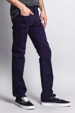Men's Slim Fit Colored Jeans (Eggplant) 10 Men's Slim Fit Colored Jeans (Eggplant) -Victorious GS21 EGG 4