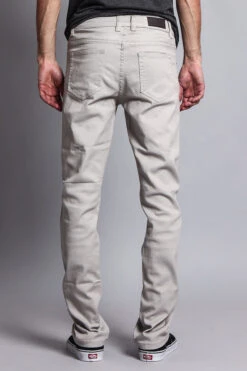 Men's Slim Fit Colored Jeans (Grey) 9 Men's Slim Fit Colored Jeans (Grey) -Victorious GS21 GRY 3