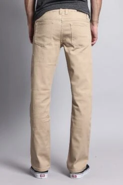 Men's Slim Fit Colored Jeans (Khaki) -Victorious GS21 KHK 3