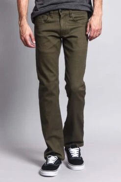 Men's Slim Fit Colored Jeans (Olive) 11 Men's Slim Fit Colored Jeans (Olive) -Victorious GS21 OLV 5