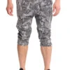 Men's Paisley Print Jean Jogger Shorts 1 Men's Paisley Print Jean Jogger Shorts -Victorious JC389 2