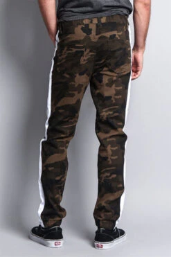 Men's Track Style Thick Striped Joggers -Victorious JG3008 CAM 3