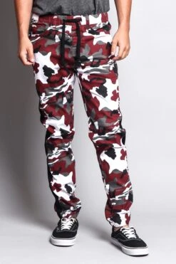 Men's Camo Jogger With Accent Band -Victorious JG3009 MRN 1