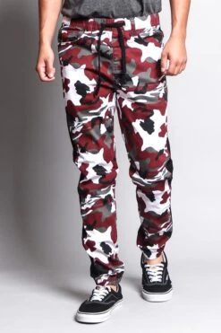 Men's Camo Jogger With Accent Band -Victorious JG3009 MRN 5