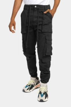 Cargo Tapered Jogger Pants -Victorious JG3030 NEW BLK 1