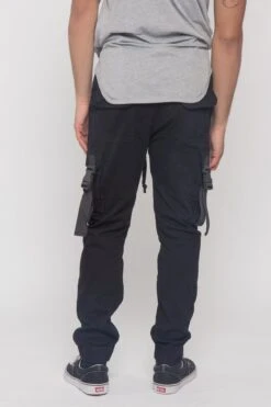 Utility Buckled Jogger Pants -Victorious JG3031 BLK 3