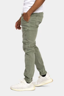 Distressed Ribbed Cuff Jeans -Victorious JG3032 JAD 2