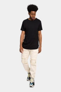 Distressed Ribbed Cuff Jeans -Victorious JG3032 SND 5